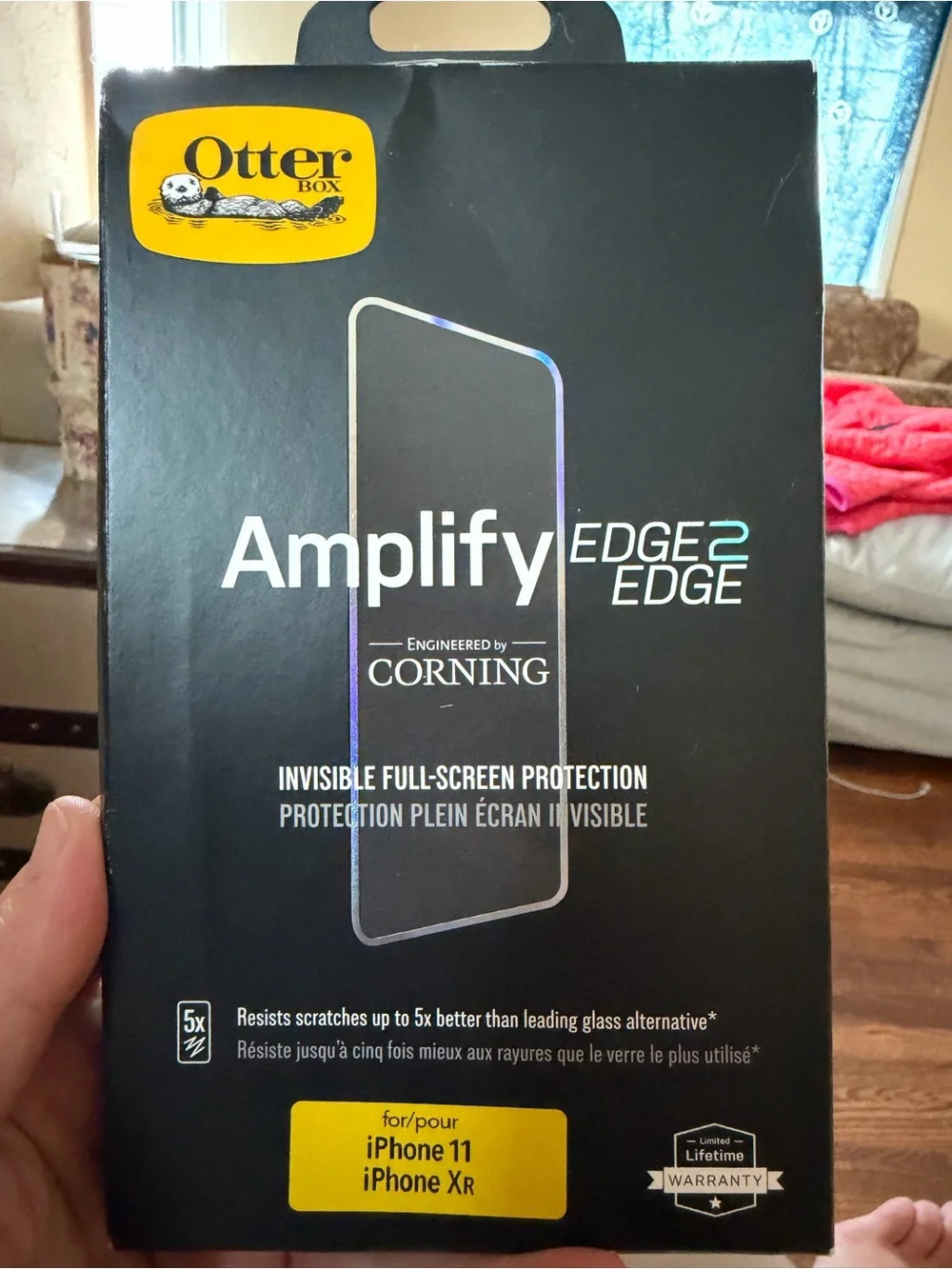 OtterBox Amplify Edge2Edge Invisible Full-Screen Protector - Black Packaging